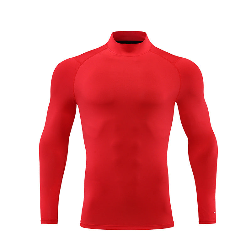 Stand Collar Reflective Strip Multi-color Sweat Wicking Clothes Long Sleeved T-shirt
