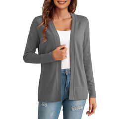 Womens Simple All-Match Knitted Cardigan Coat