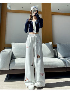 Women's Cartoon Sports Casual Loose Sweatpants