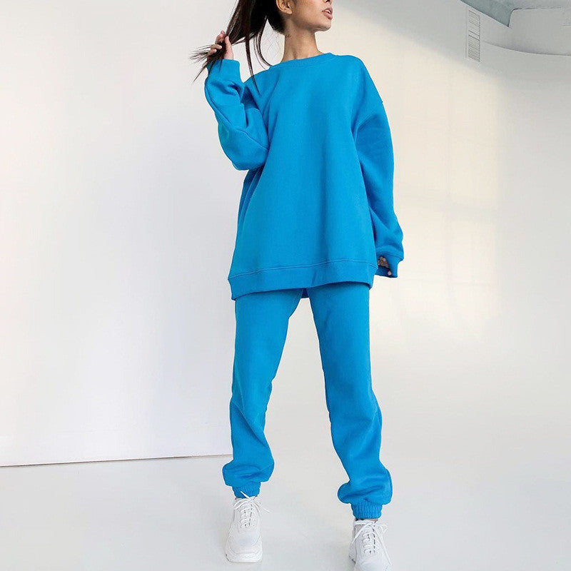 Top And Trousers Set Pullover Sweatpants Set