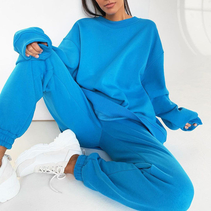 Top And Trousers Set Pullover Sweatpants Set