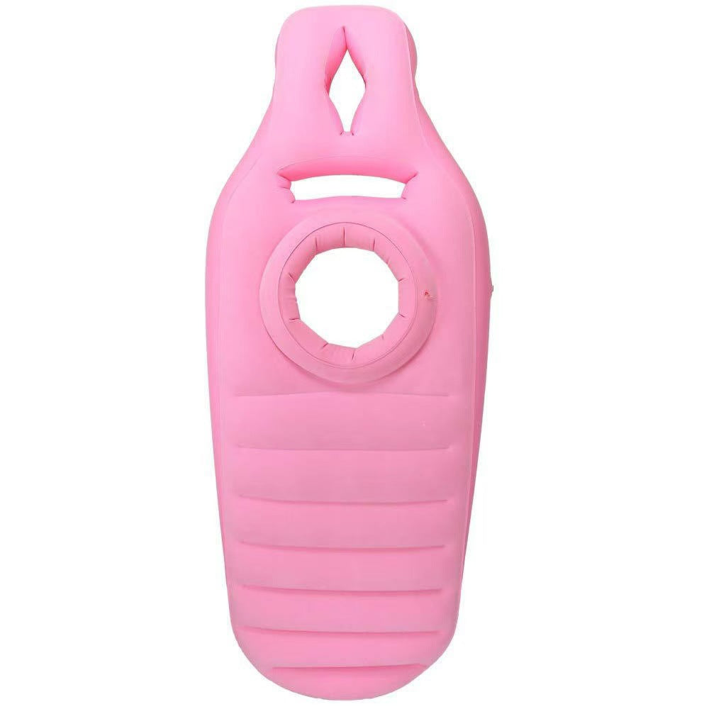 Inflatable Maternity Mattress Lying Pad Sleeping Pillow Inflatable Mattress Surface Flocking Inflatable Lying Pad