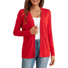 Womens Simple All-Match Knitted Cardigan Coat