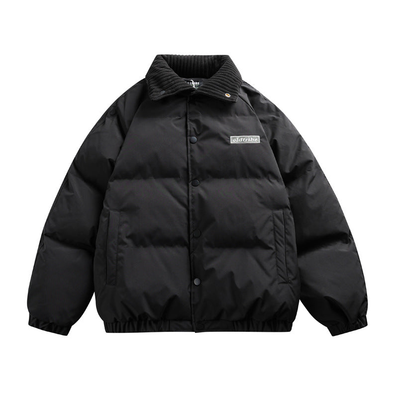 American Lapel Cotton-padded Coat Men's Trendy High Sense