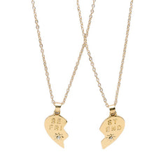 Best Friend Heart Clavicle Chain Friendship Card Necklace