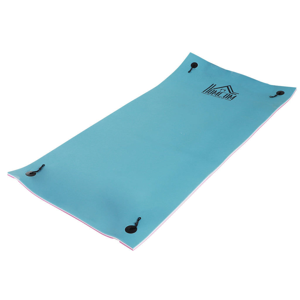 10' x 5' Floating Water Mat, 3-Layer Swimming Pool Float, XPE Foam, Tear Resistant Mesh Layer, Portable Foam Raft, Durable Water Activities Mat for Lake, Ocean, Beach, Pink