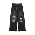 Loose Straight Hole Wide Leg Trousers Casual Floor Trousers
