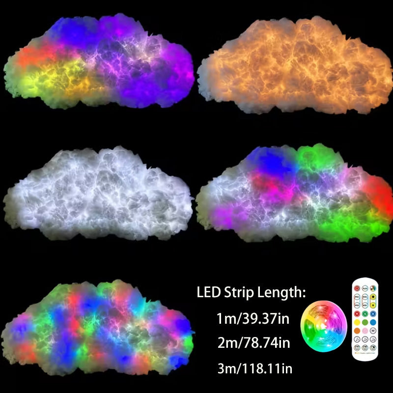 Creative Decorative Cloud Lamp Remote-Controlled LED Light RGB Color Changing