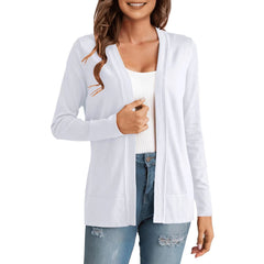 Womens Simple All-Match Knitted Cardigan Coat