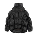 Men's Tide Brand Short Front And Long Back Thickened Stand Collar Cotton-padded Jacket