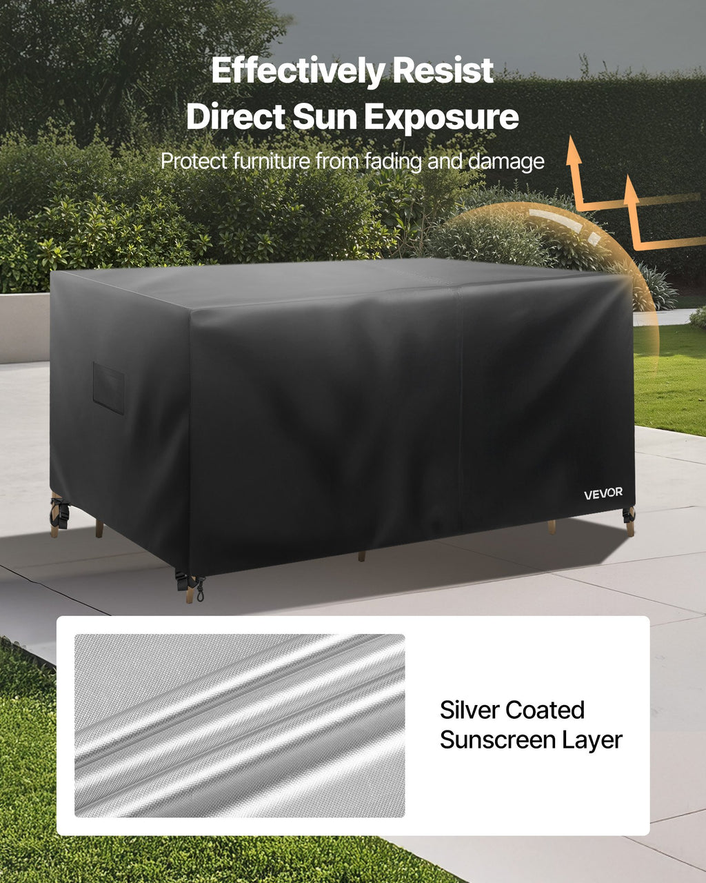 Patio Outdoor Furniture Cover 420D Waterproof Table Chairs Sofa 126'x126'