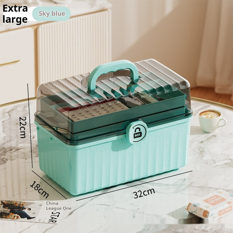 First-aid Kit Household Large-capacity Medicine Storage Box Emergency Medicine Box Family Pack