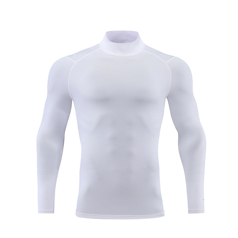 Stand Collar Reflective Strip Multi-color Sweat Wicking Clothes Long Sleeved T-shirt