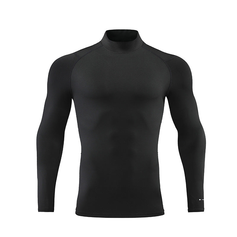 Stand Collar Reflective Strip Multi-color Sweat Wicking Clothes Long Sleeved T-shirt