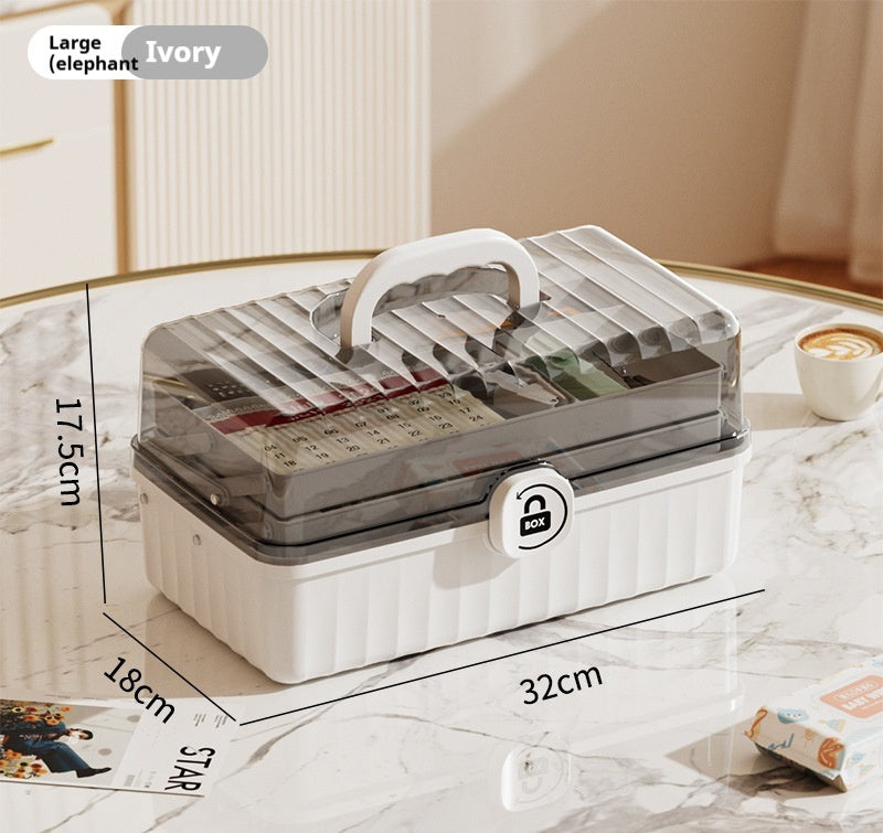First-aid Kit Household Large-capacity Medicine Storage Box Emergency Medicine Box Family Pack