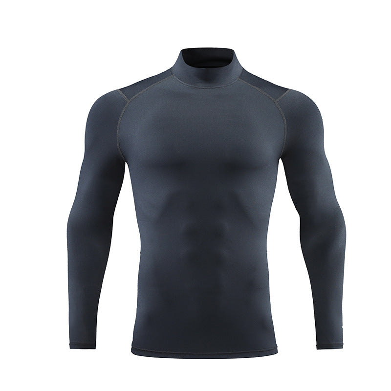 Stand Collar Reflective Strip Multi-color Sweat Wicking Clothes Long Sleeved T-shirt