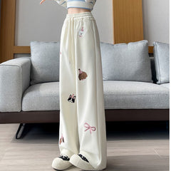 Women's Cartoon Sports Casual Loose Sweatpants