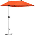 2m Half Parasol Umbrella - Orange