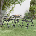 Folding Garden Chairs, 2 pcs. Expanded Mesh, Anthracite
